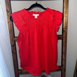 Red Cap Sleeve Tank Top - Large - Montaeu Los Angeles